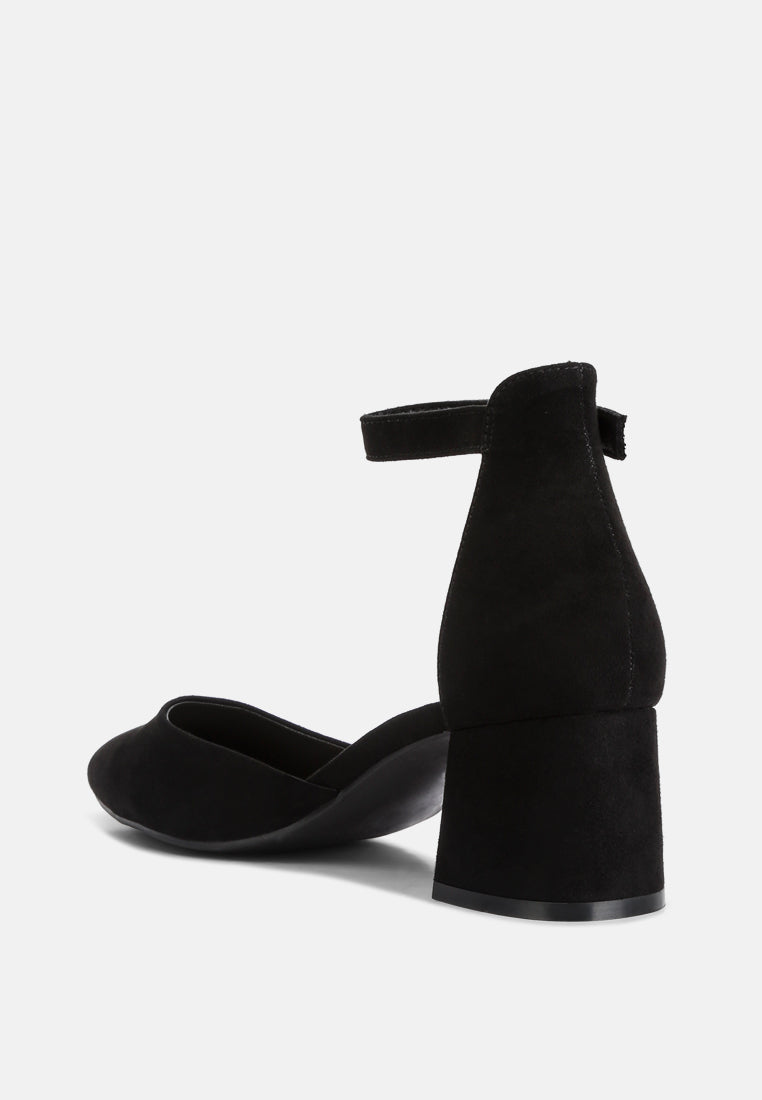 Kody Suede Ankle Strap Block Heel Sandals-2
