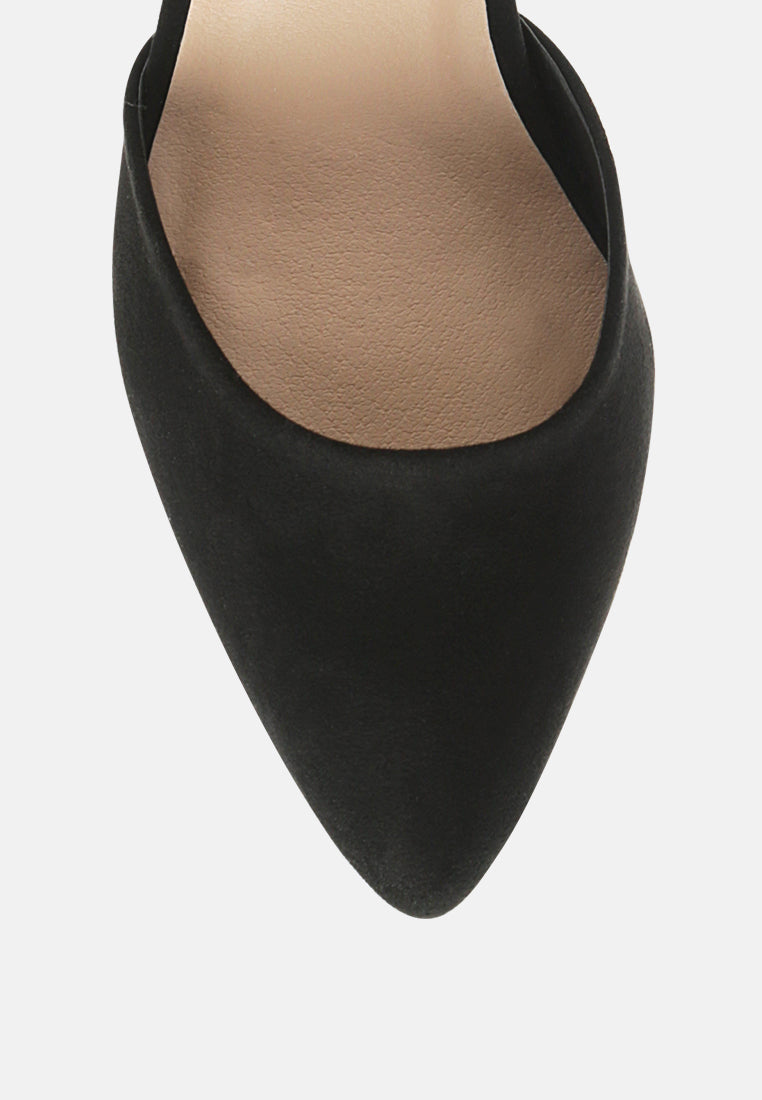 Nymph Low Block Heel Micro Suede Sandals-2