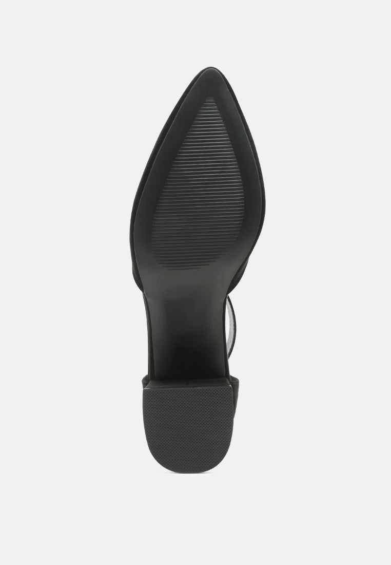 Nymph Low Block Heel Micro Suede Sandals-4