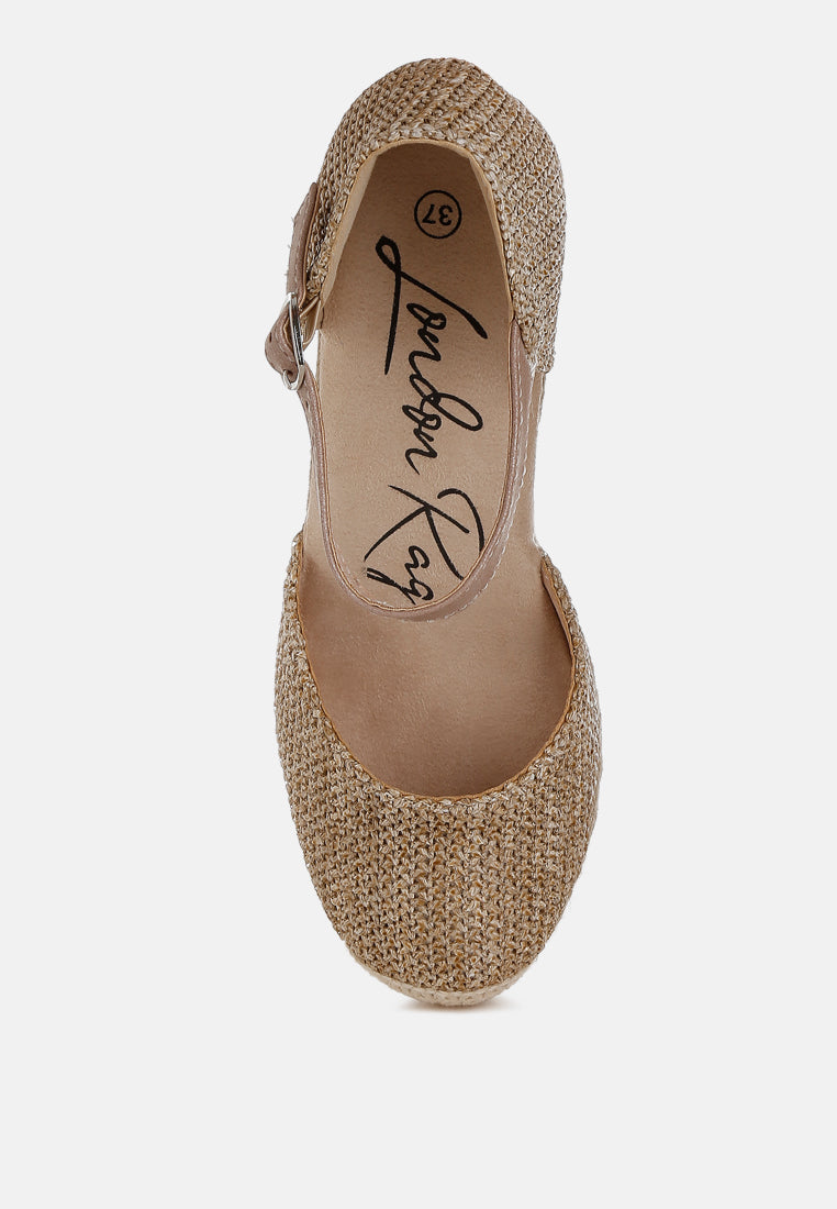 Kalista Raffia Woven Wedge Sandals-3