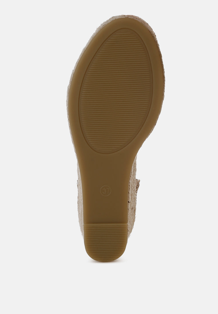 Kalista Raffia Woven Wedge Sandals-4