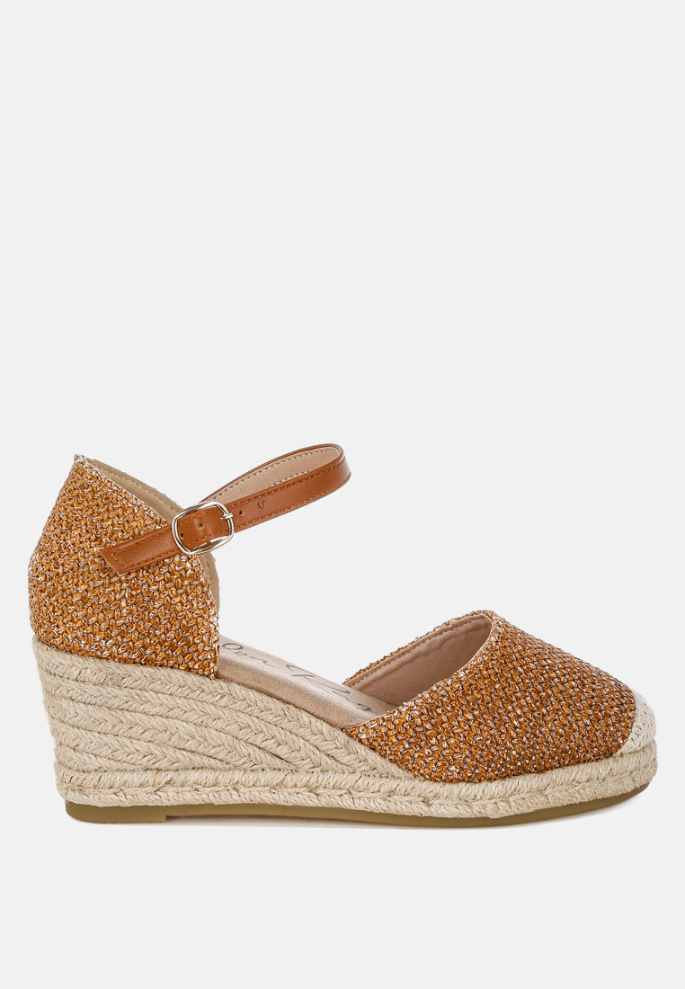 Kalista Raffia Woven Wedge Sandals-5